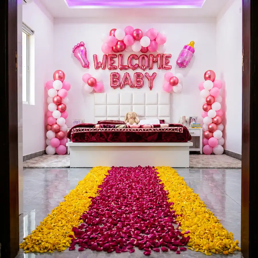 Luxury Welcome Baby Home Decoration — decoration setup in Pune