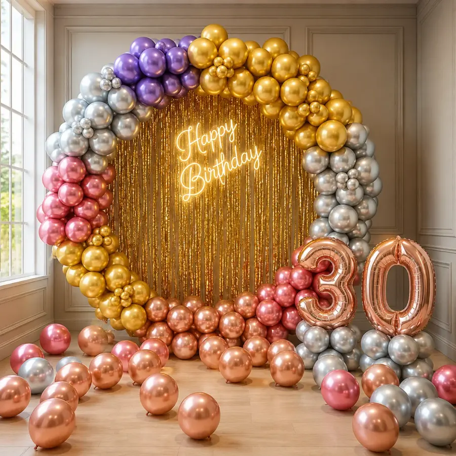 Birthday Ring Backdrop — decoration setup in Pune
