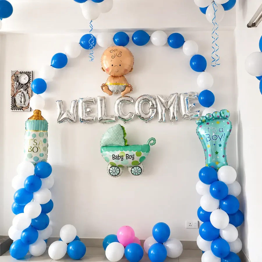 Welcome Baby Boy Decor — decoration setup in Pune