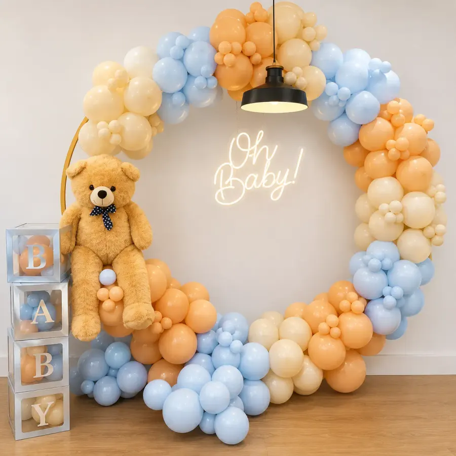 Pastel Oh Baby Decoration — decoration setup in Pune