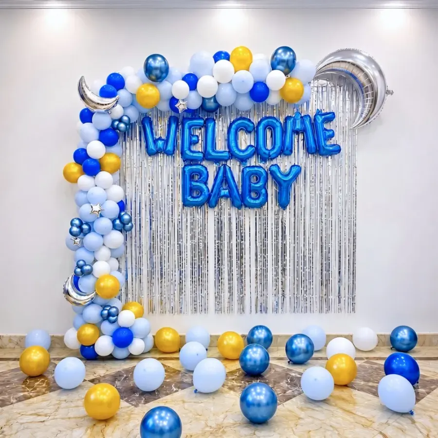 Tiny Moon Welcome Decoration — decoration setup in Pune