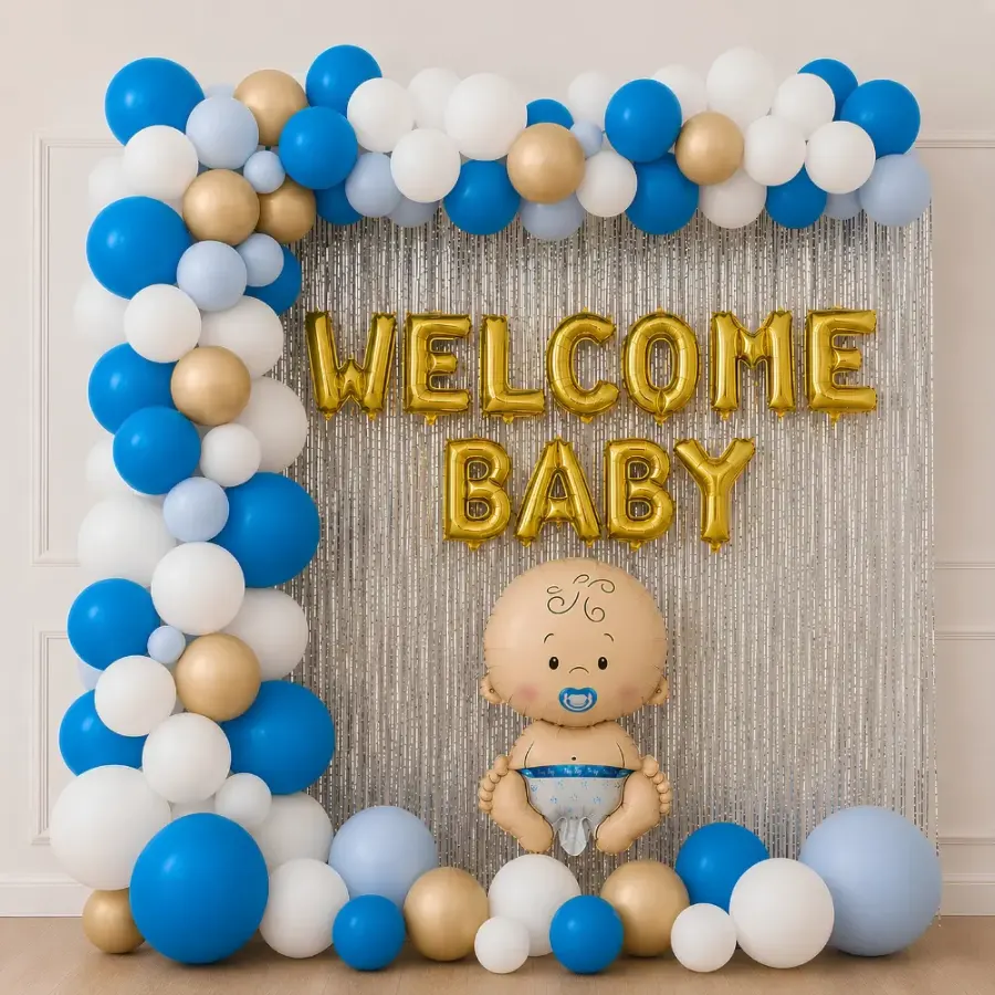 Simple New Born Welcome — decoration setup in Pune