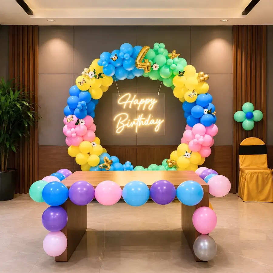 Colorful Balloon Decoration — decoration setup in Pune