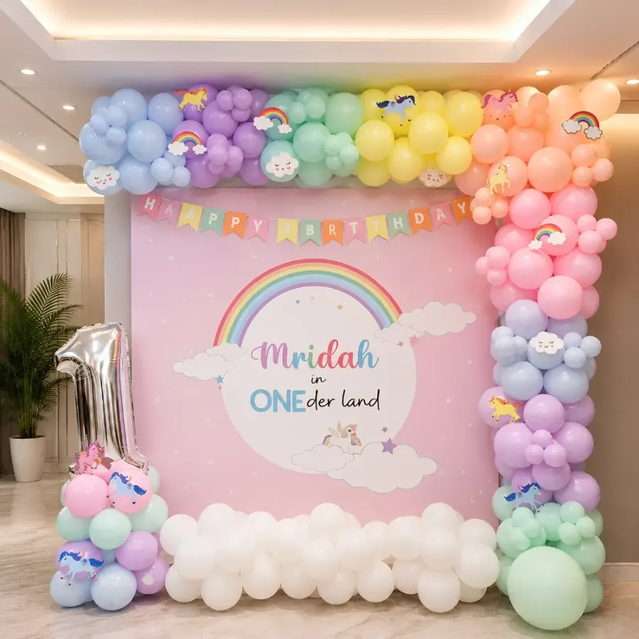 Wonderland Theme Decoration — decoration setup in Pune