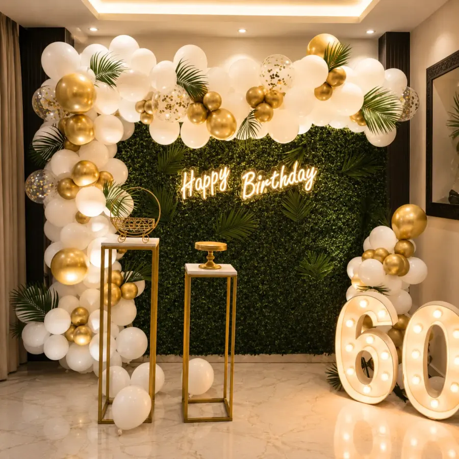 60th Birthday Decoration — decoration setup in Pune