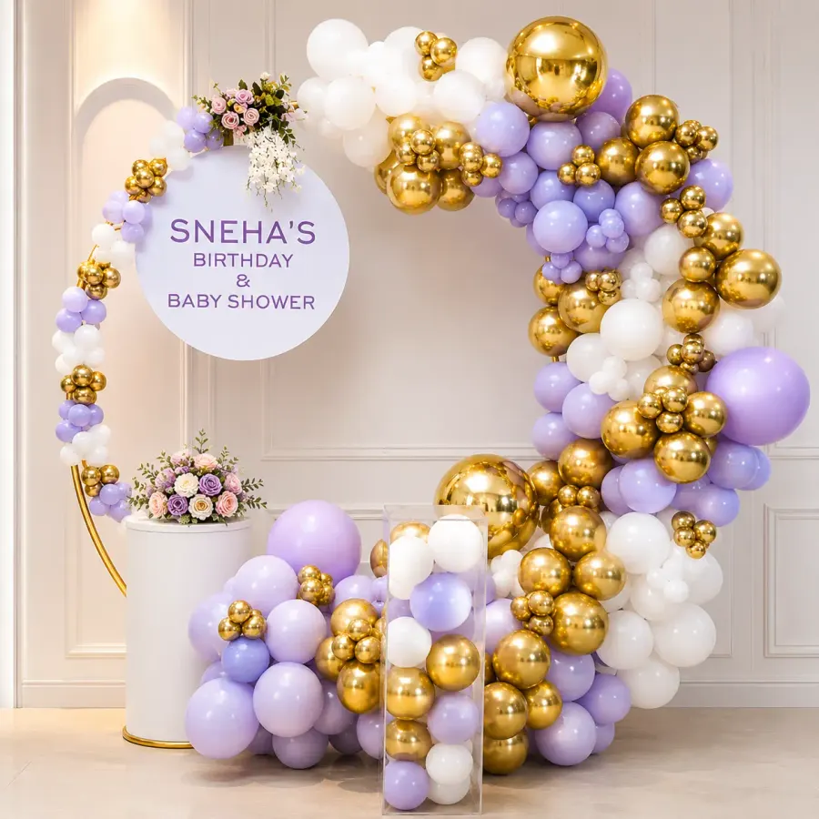 Baby Shower Ring Decor — decoration setup in Pune