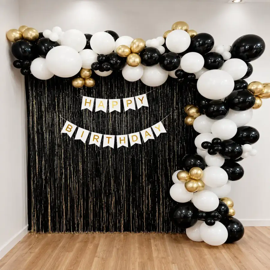 Black White Arch — decoration setup in Pune