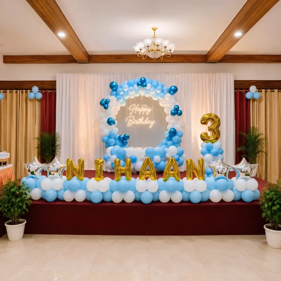Balloon Stage Decoration — decoration setup in Pune