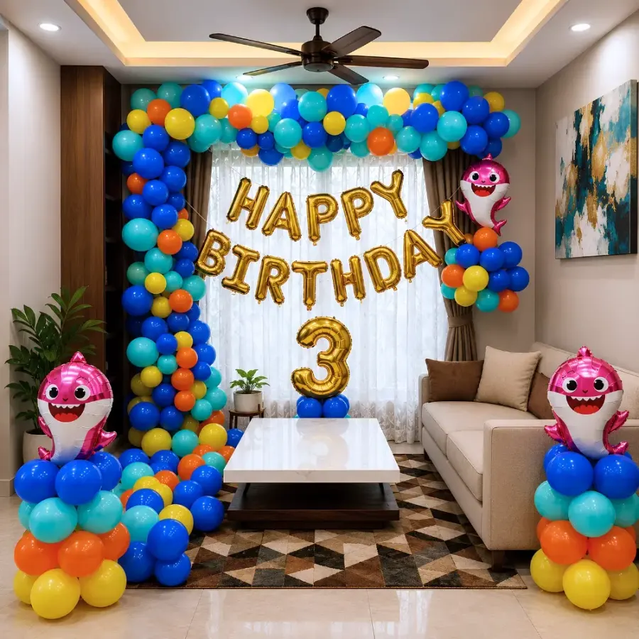 Baby Shark Decoration — decoration setup in Pune