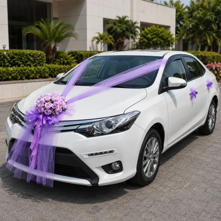 Hindu Wedding Car Decoration — decoration setup in Pune