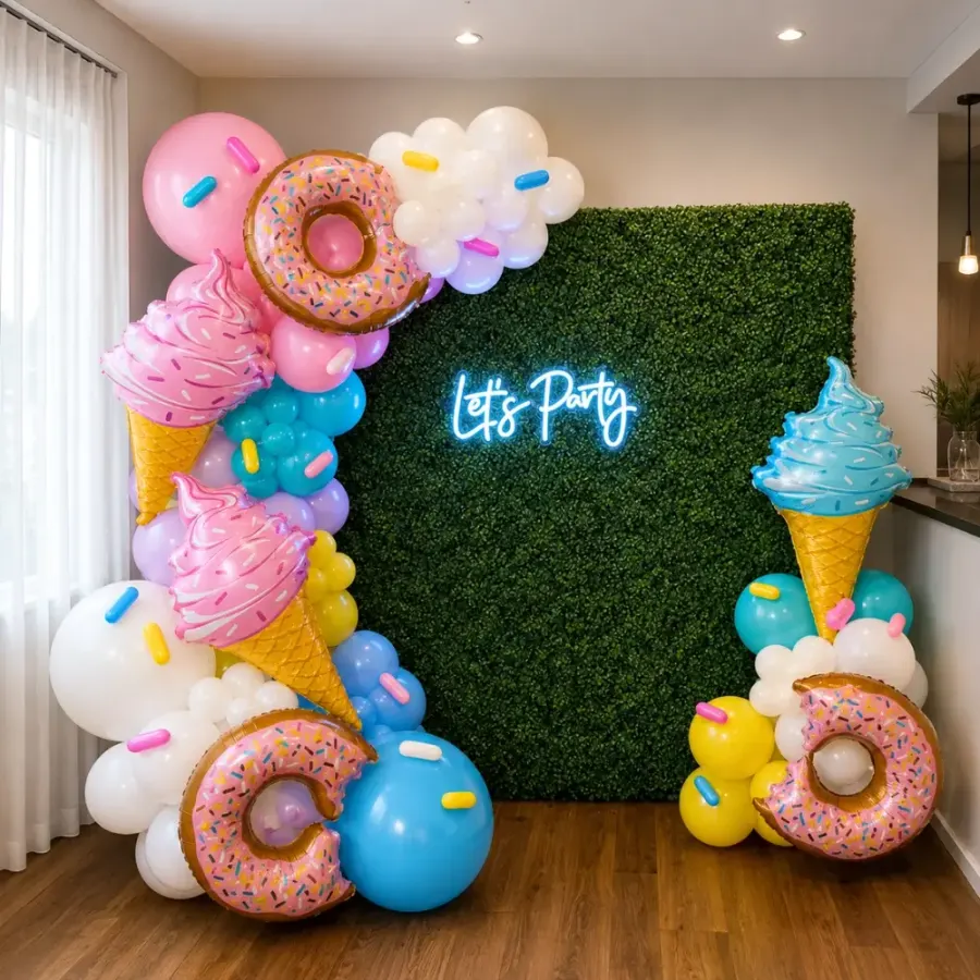 Donut & Icecream Theme — decoration setup in Pune