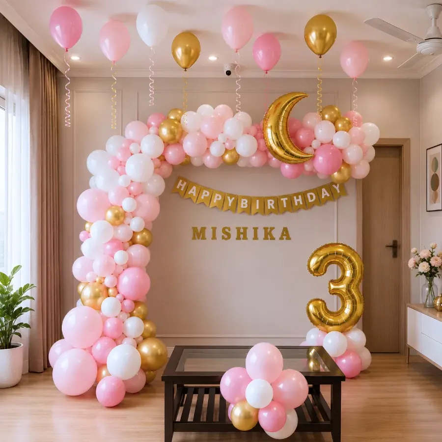 Moon Theme Decoration — decoration setup in Pune