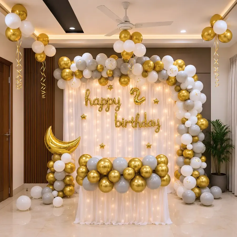Star And Moon Decoration — decoration setup in Pune