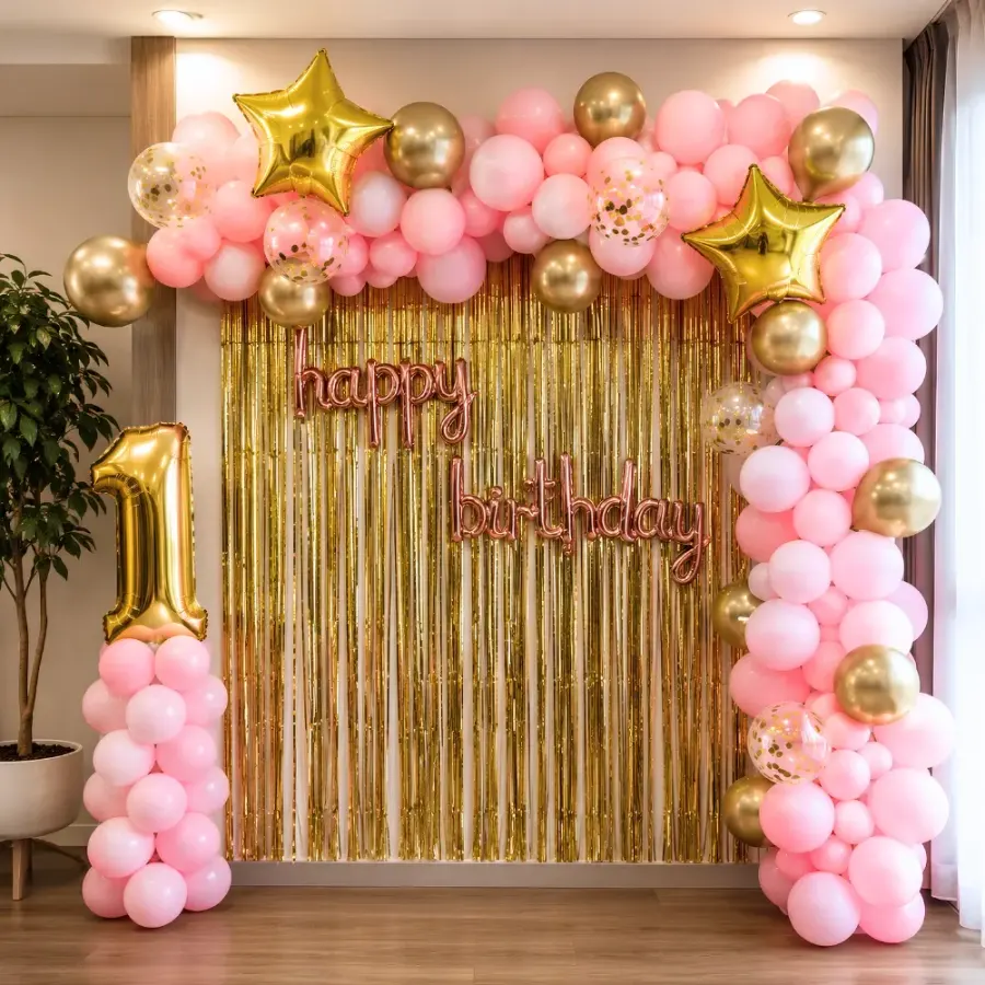 1st Birthday Home Decoration — decoration setup in Pune