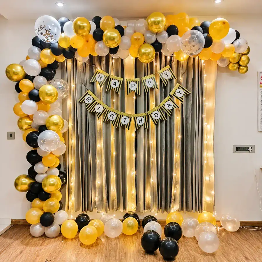Wall Happy Birthday Decoration — decoration setup in Pune