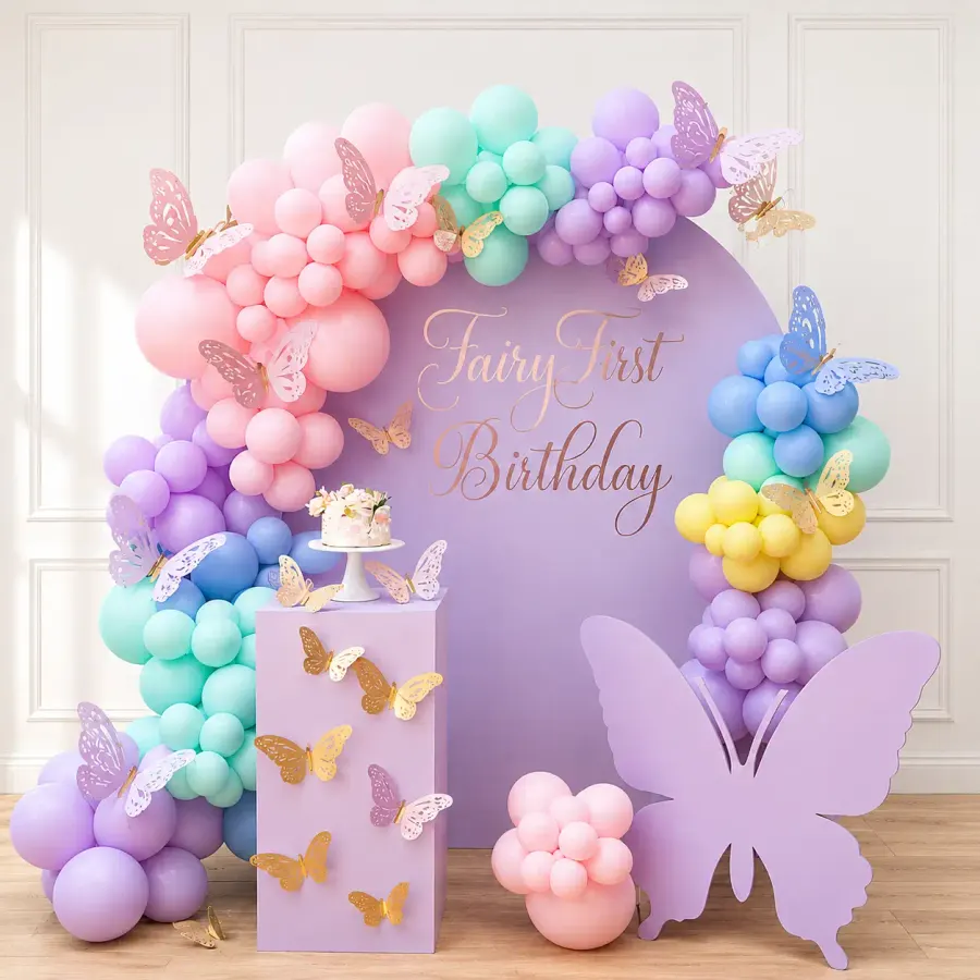 Butterfly Birthday Decoration Premium — decoration setup in Pune