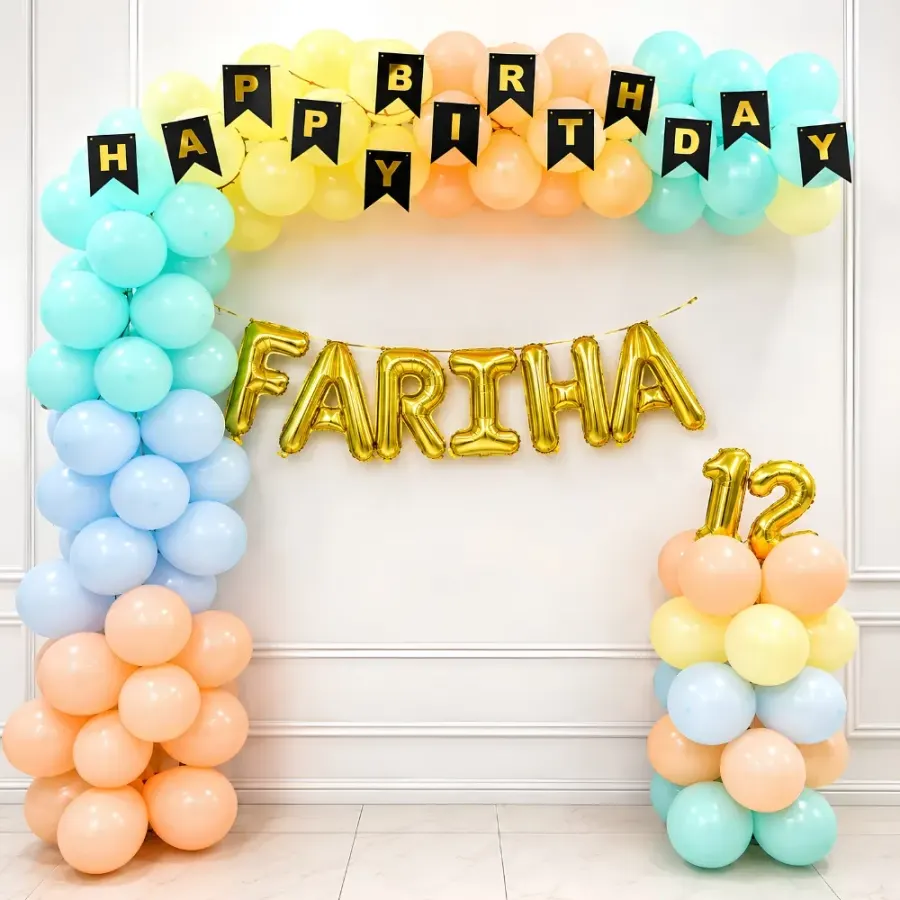 Colorful Pastel Theme — decoration setup in Pune