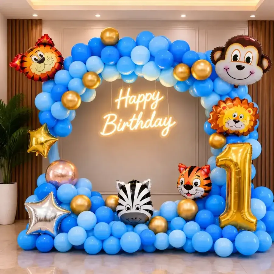 Animal Theme Birthday Decoration — decoration setup in Pune