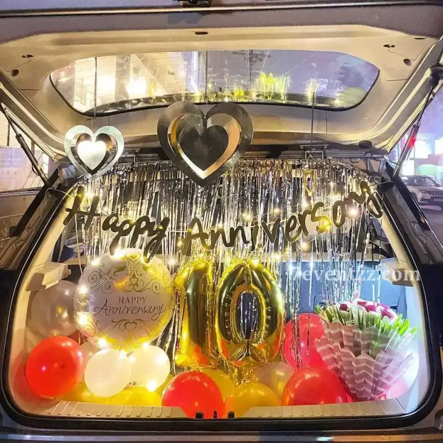 Anniversary Car Decor — decoration setup in Pune