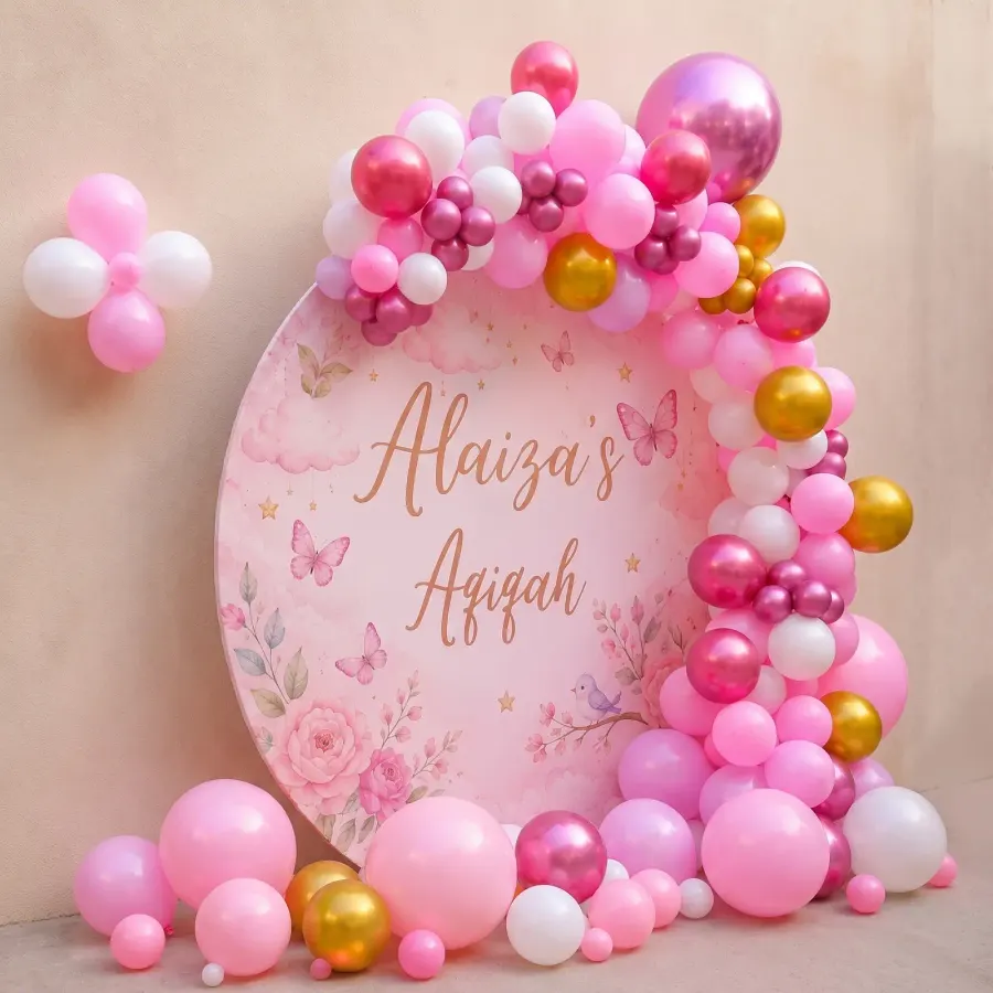 Aqiqah Ceremony Ring Backdrop Decoration — photo 2