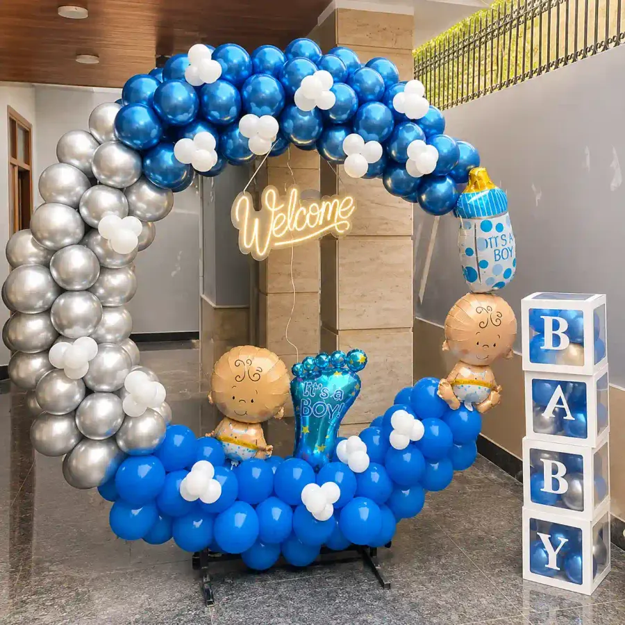 Welcome Baby Boy Decoration — decoration setup in Pune