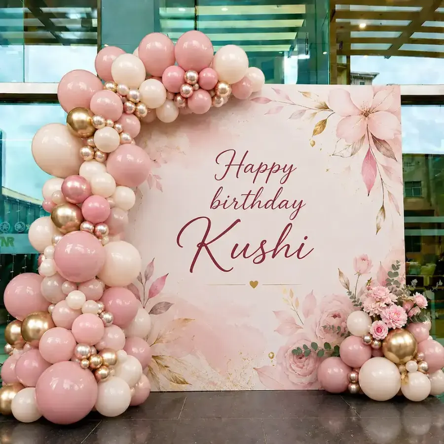 Balloon Arch Birthday Setup — decoration setup in Pune