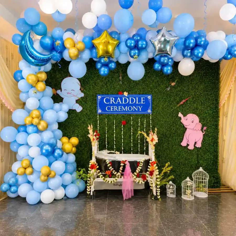 Baby Cadle Ceremony Backdrop — decoration setup in Pune