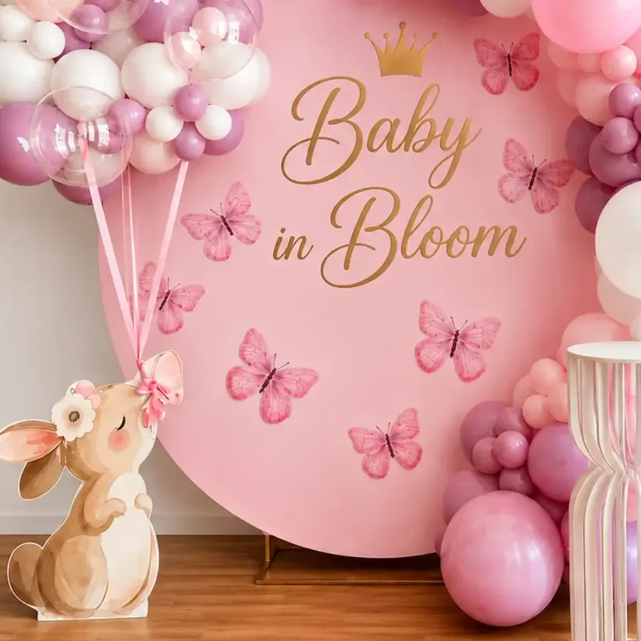 Baby in Bloom Backdrop Decoration — photo 3