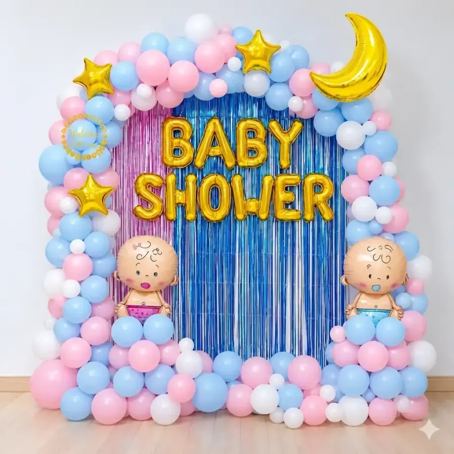 Baby Shower Decoration at Home with Balloon — decoration setup in Pune