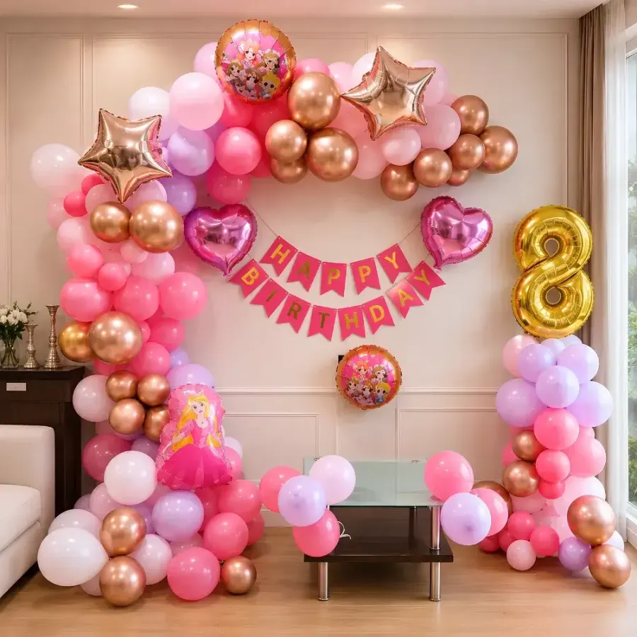 Barbie Theme Decoration — decoration setup in Pune