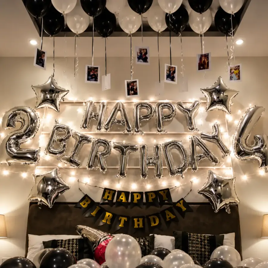 Black Silver Room Decoration — photo 2