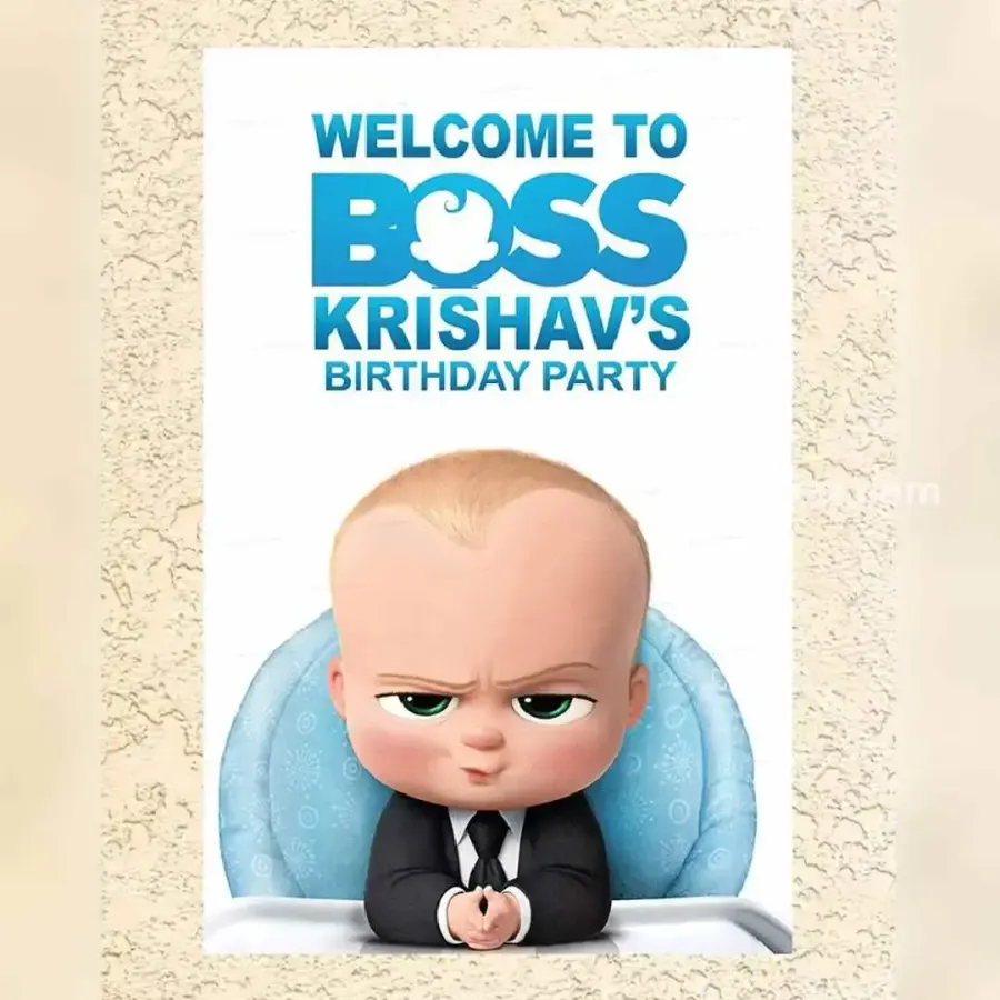 Boss Baby Theme Stage Decoration — decoration setup in Pune