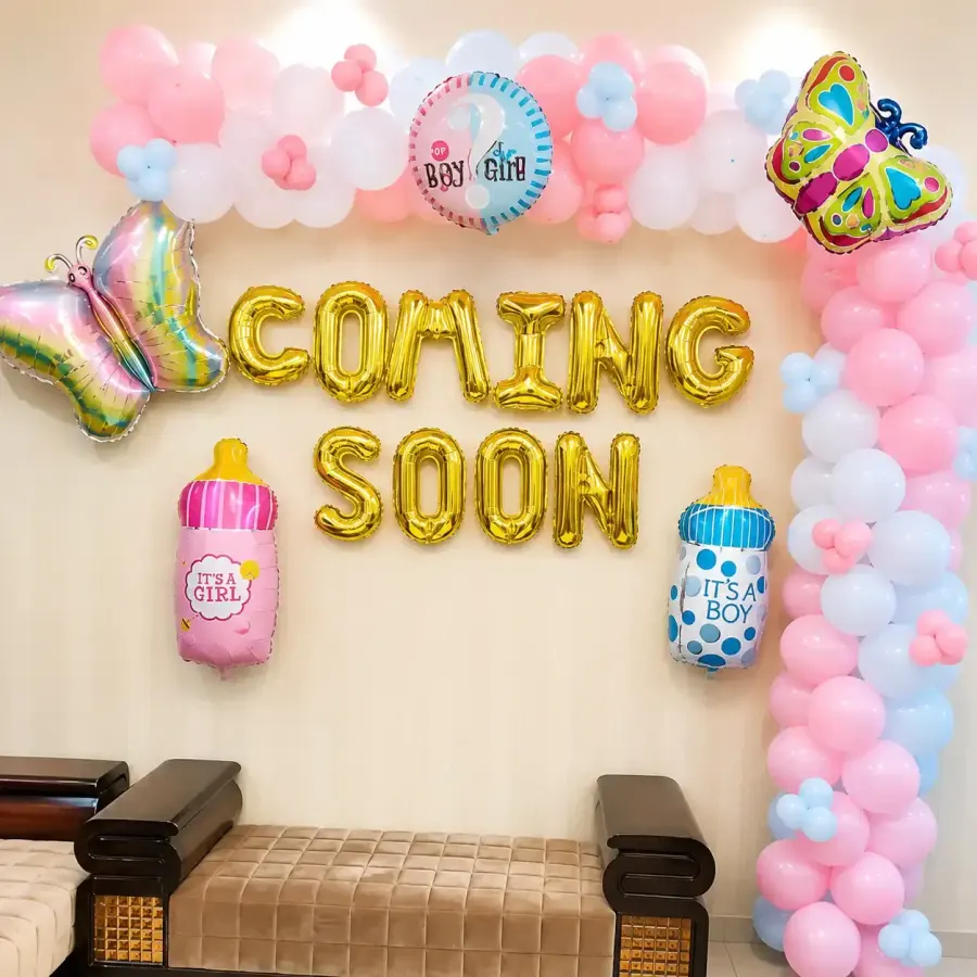 Butterfly Theme Oh Baby Decor — decoration setup in Pune