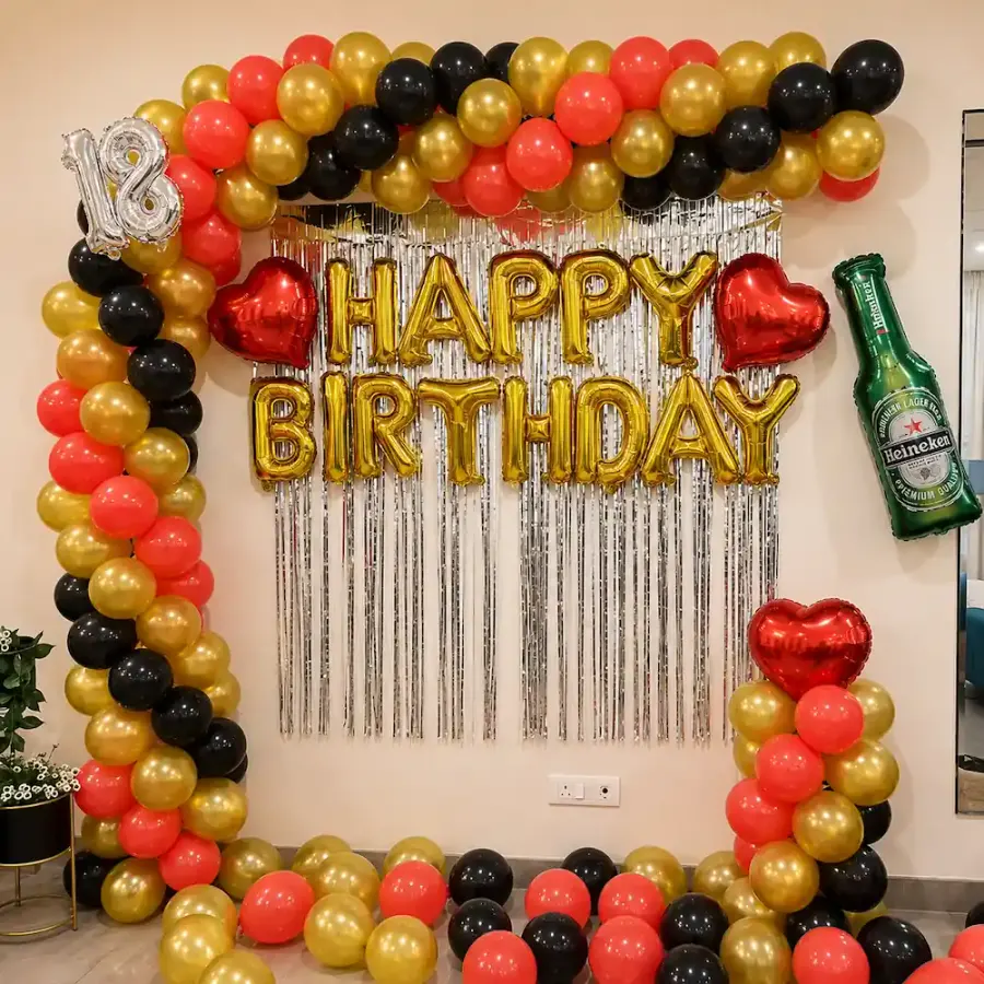 Birthday Wall Arch — decoration setup in Pune