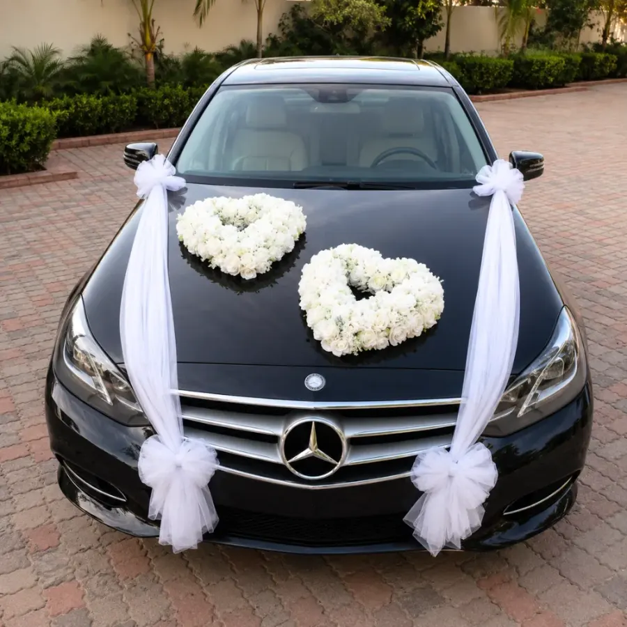 Car Dashboard Decoration For Wedding — decoration setup in Pune