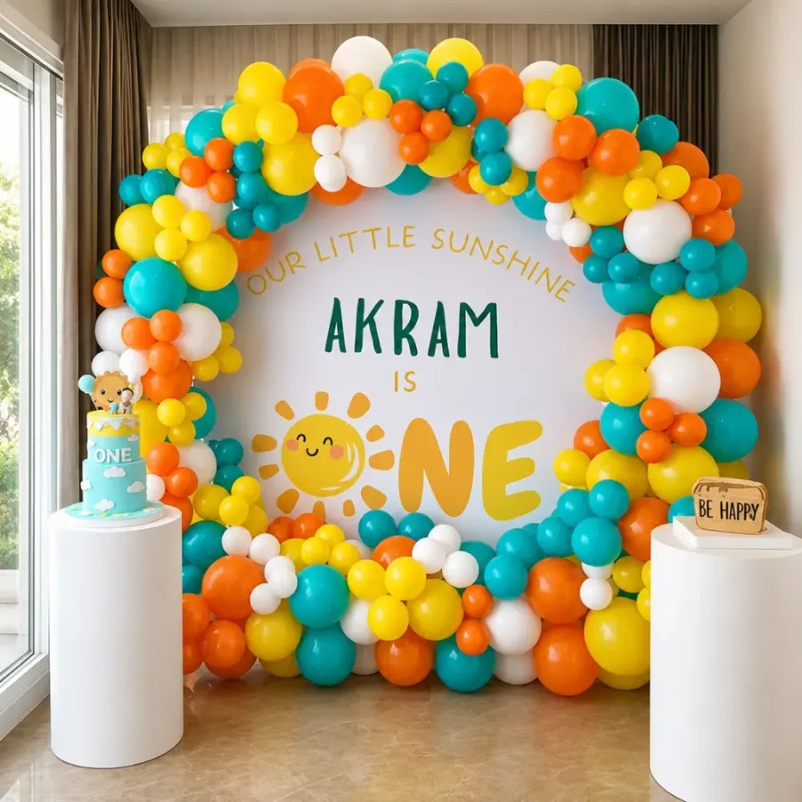 Sunshine Theme — decoration setup in Pune