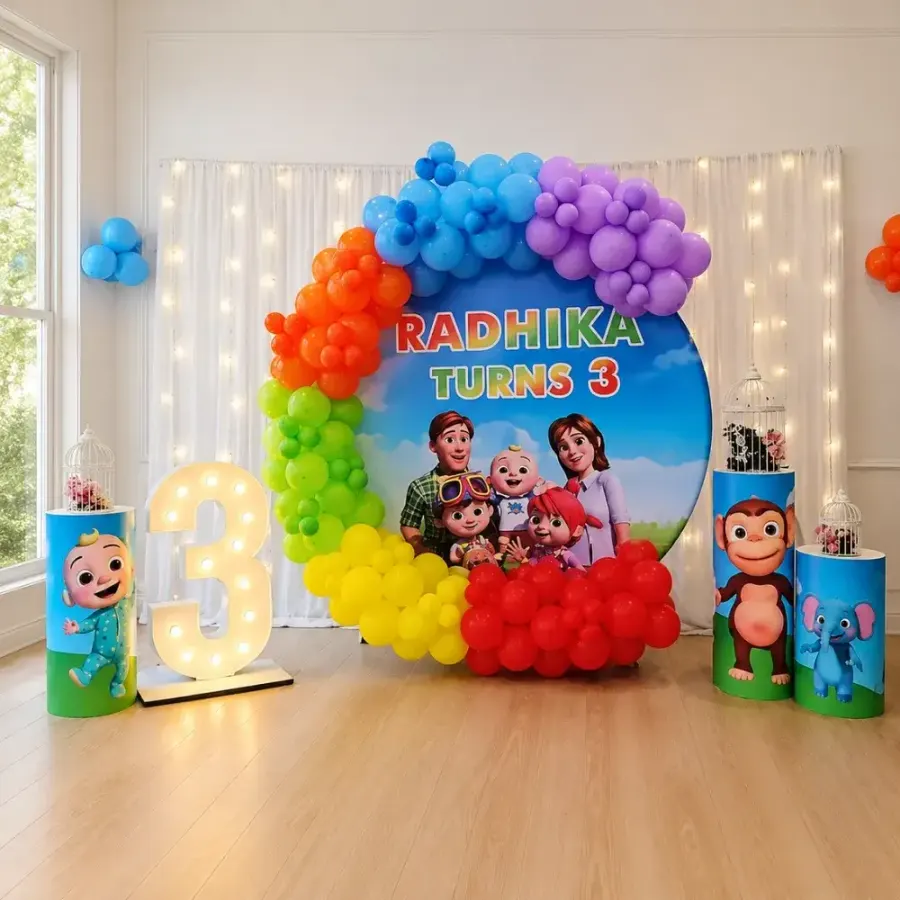 Cocomelon Theme Home Decoration — decoration setup in Pune