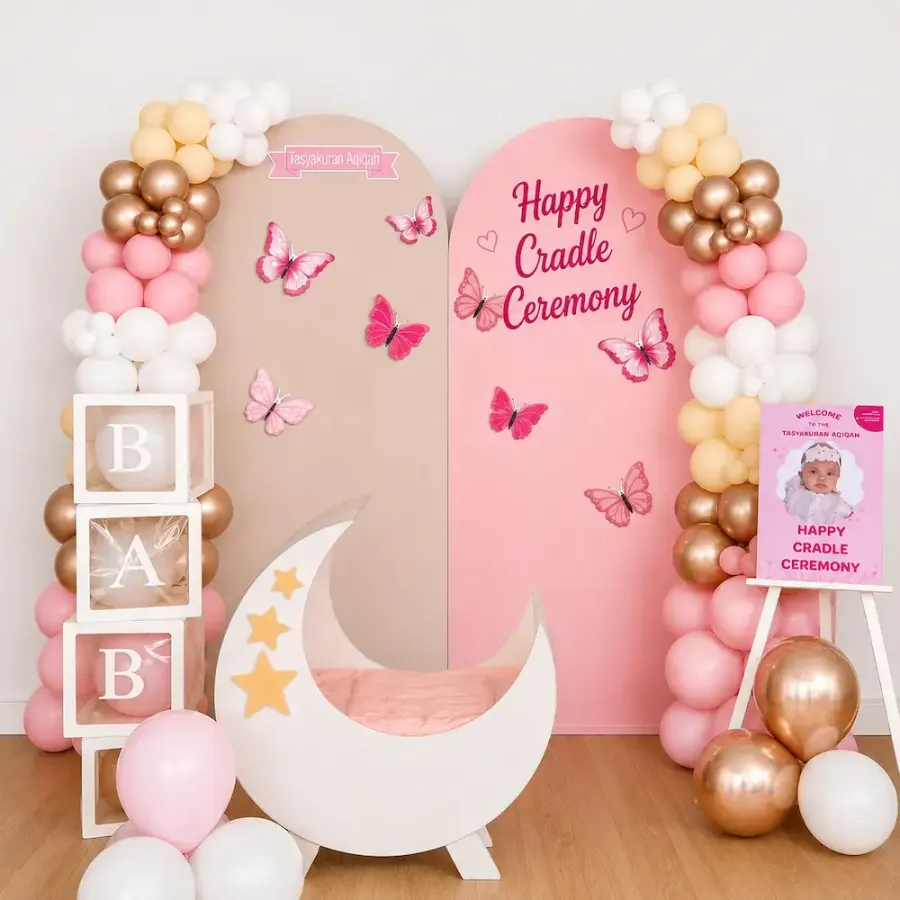 Elegant Cradle Ceremony Decoration — decoration setup in Pune