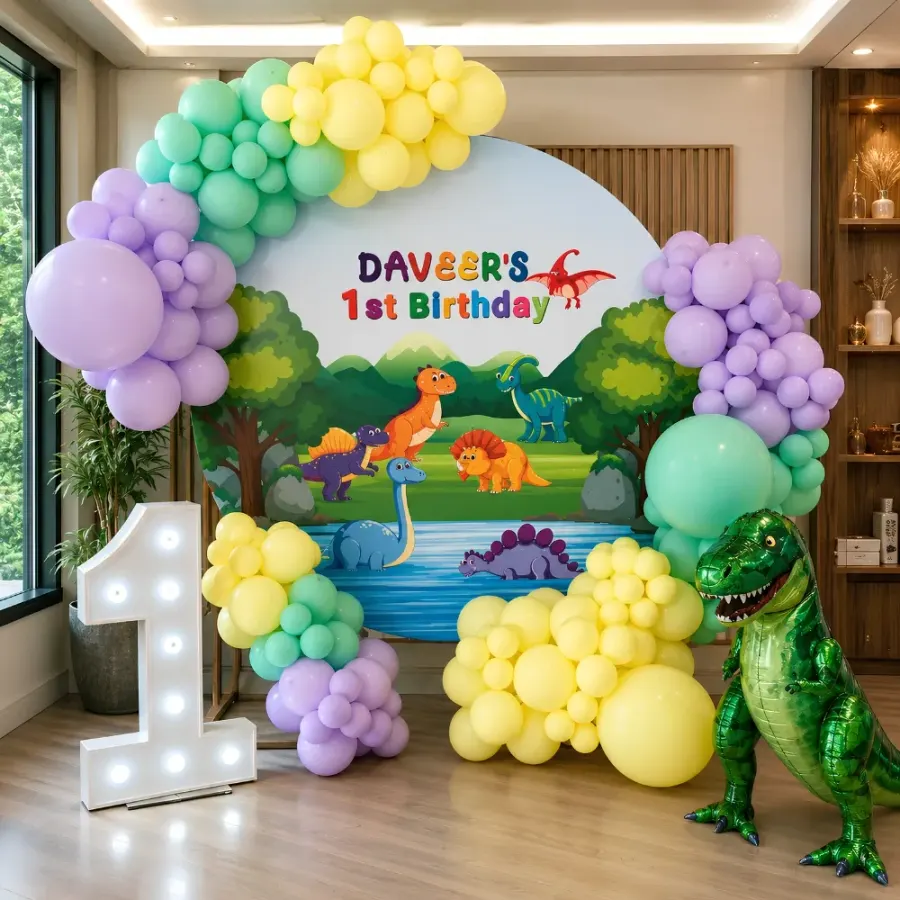 Dinosaur Theme Decoration — decoration setup in Pune