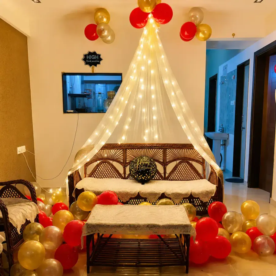 Red Canopy Setup — decoration setup in Pune