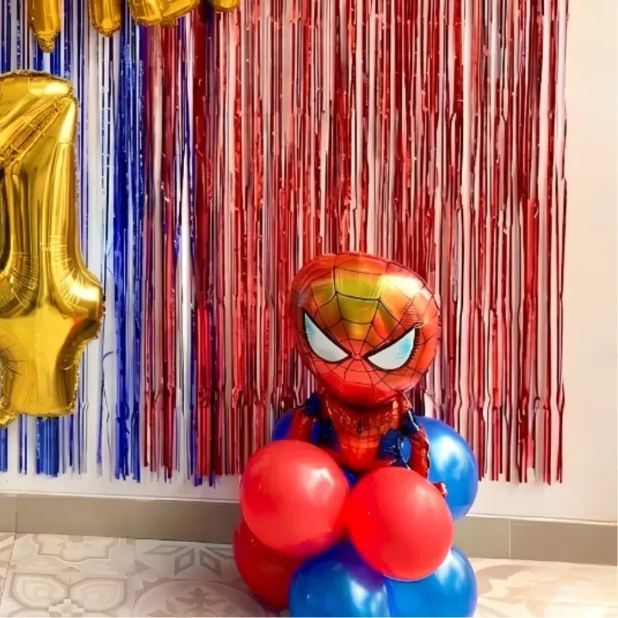 Simple Spiderman Theme Birthday Decoration — photo 3