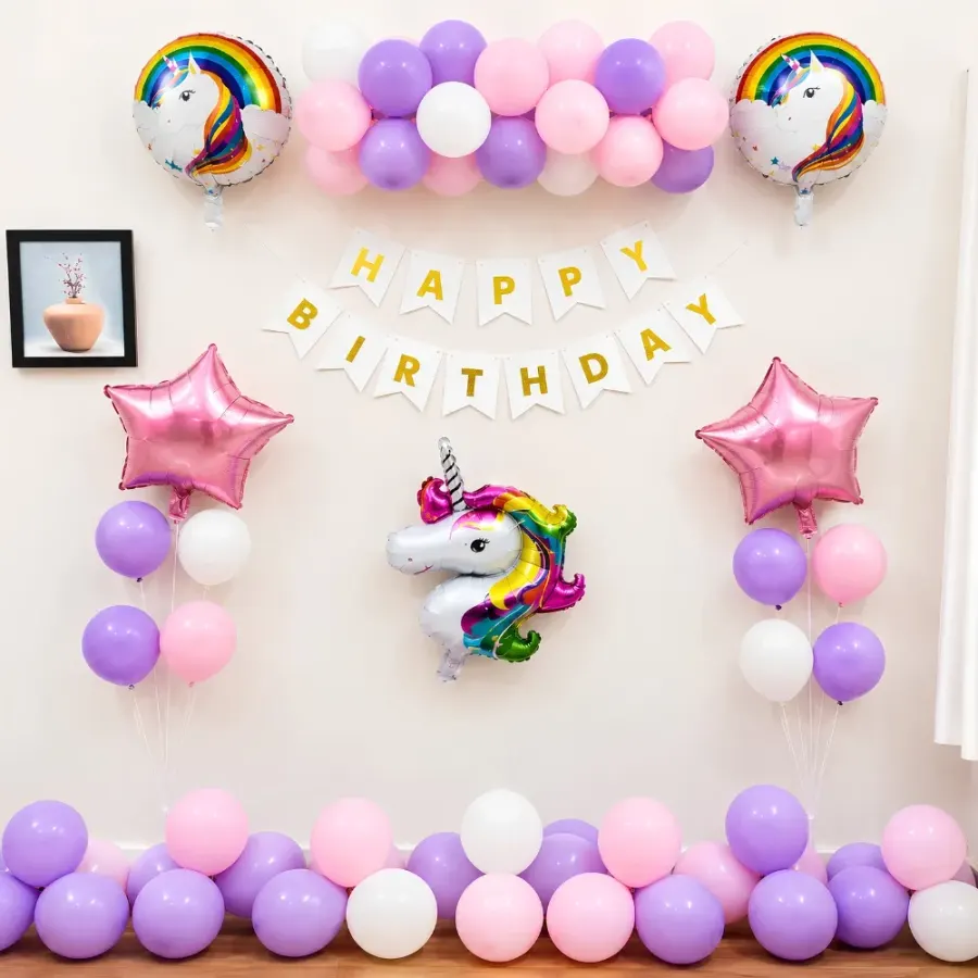 Unicorn Theme Decoration — decoration setup in Pune