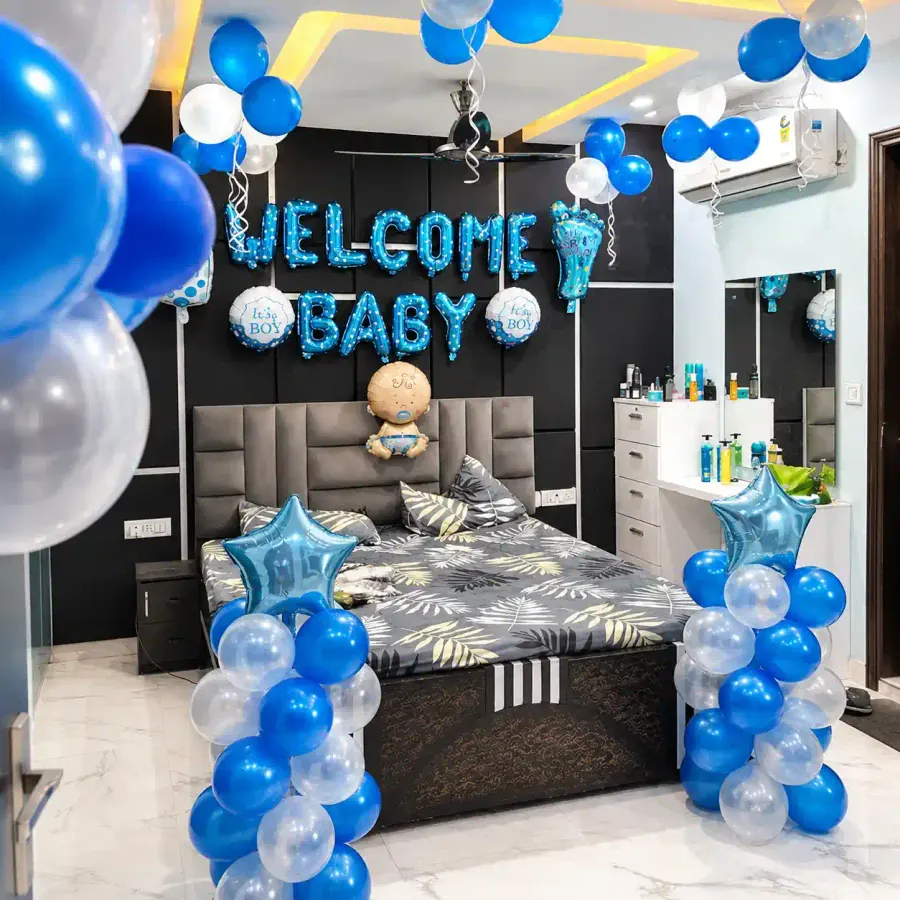 Baby Welcome Decor At Home — decoration setup in Pune