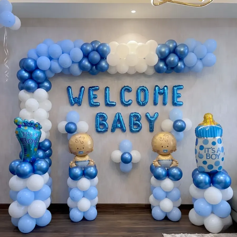 Its A Boy Welcome Baby Decoration — decoration setup in Pune