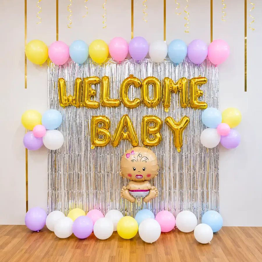 Multicolor Welcome Arch — decoration setup in Pune