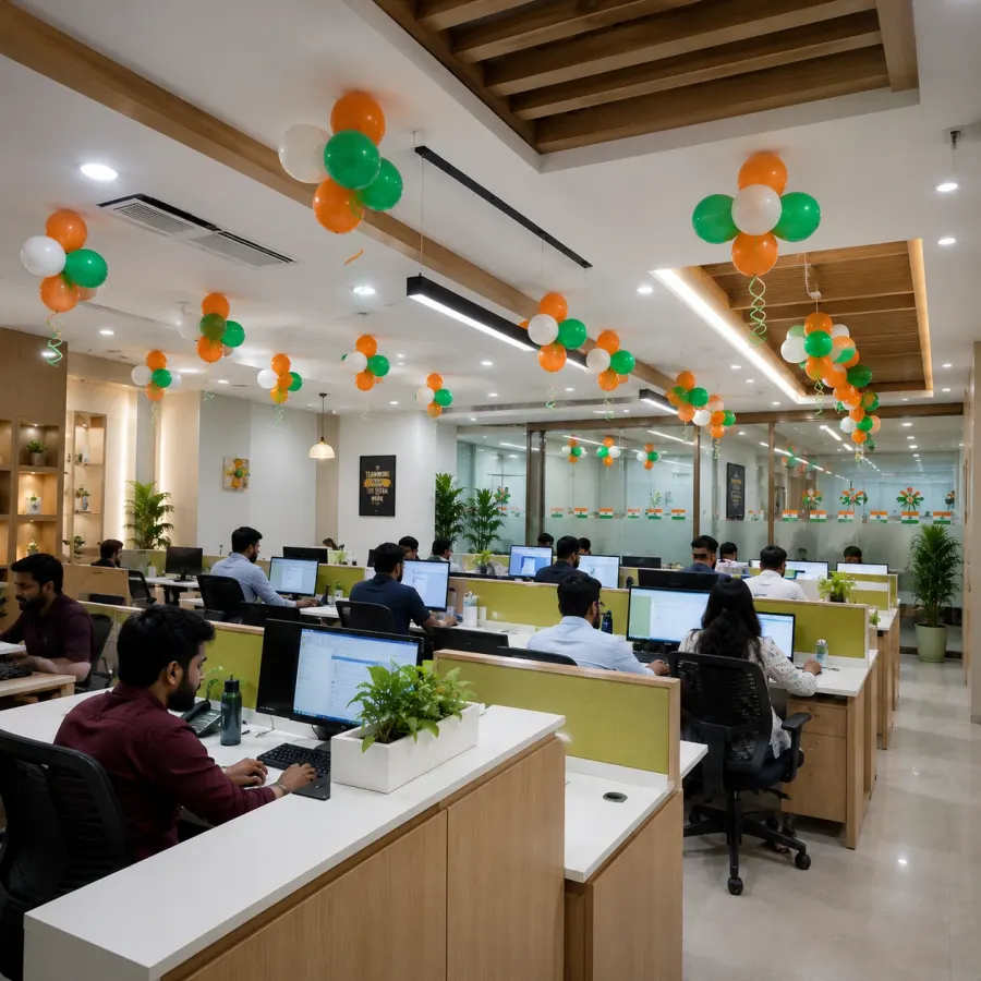 Exclusive Independence Day Tricolour Office Decor — photo 3