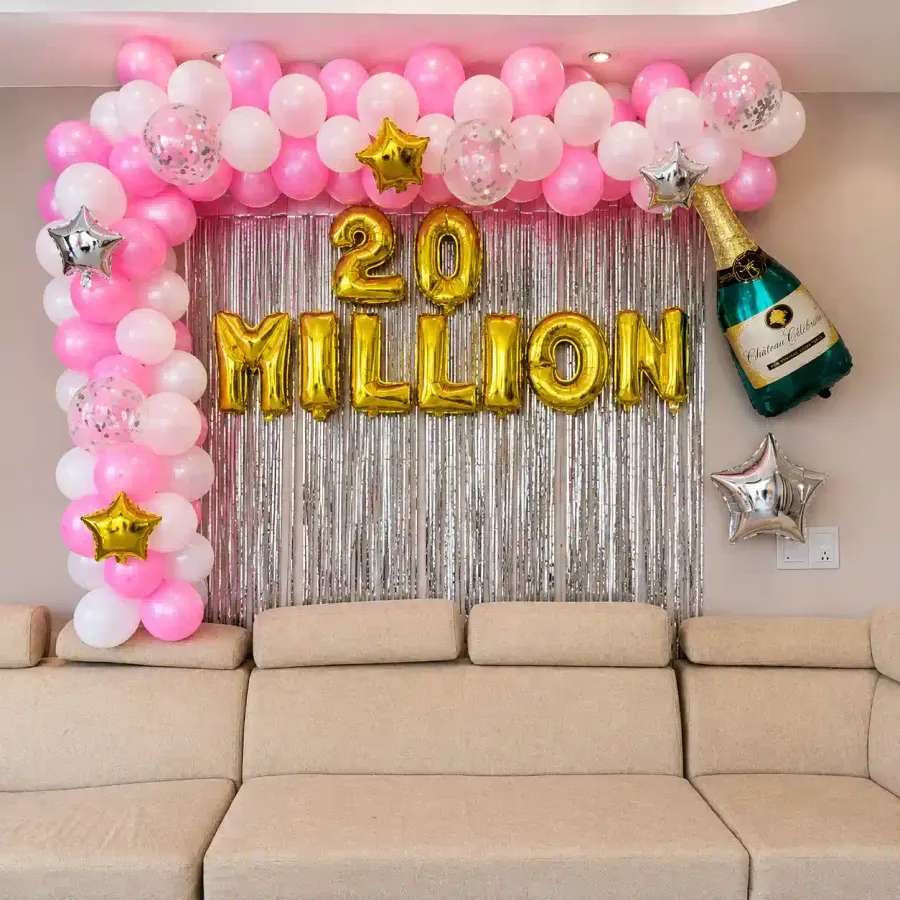 20 Million Celebration Decoration — decoration setup in Pune