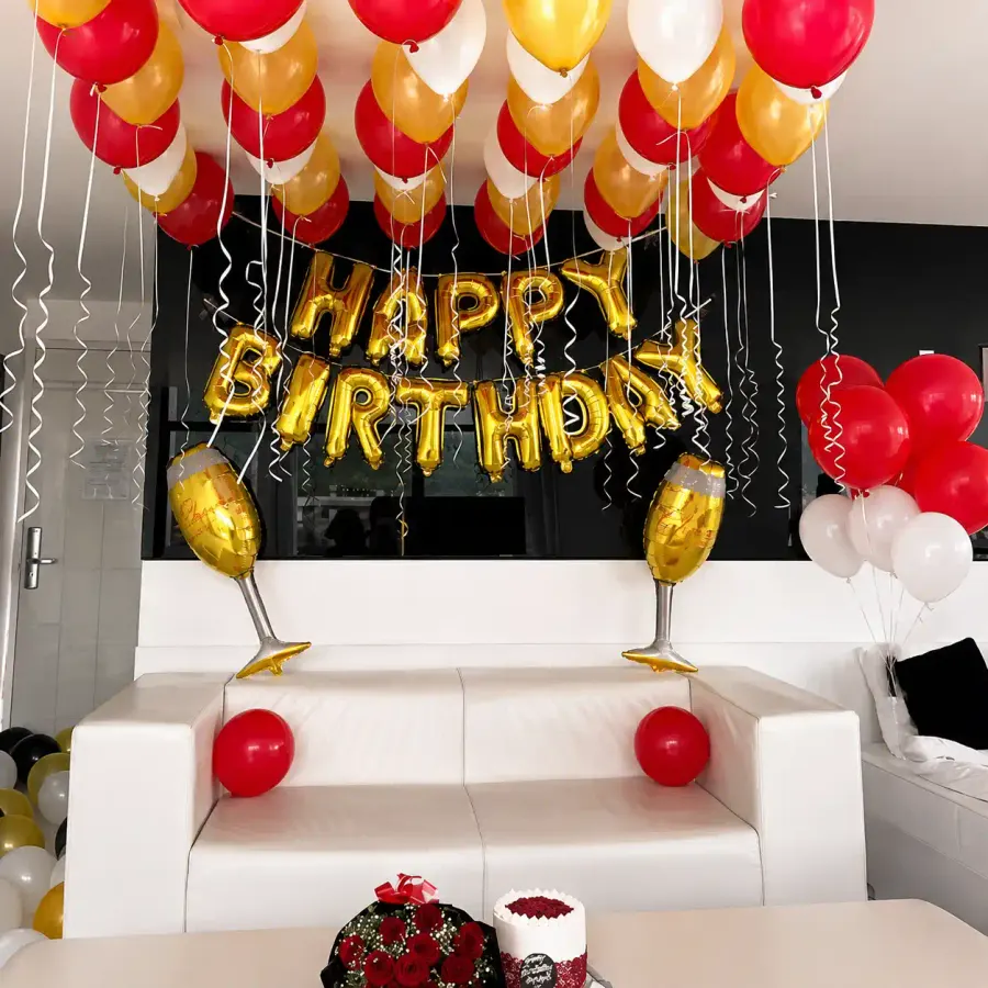 Simple Birthday Hall Decoration — decoration setup in Pune
