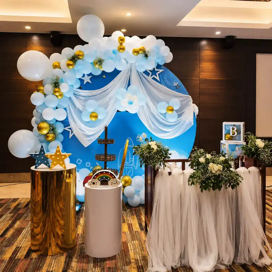 Baby Naming Ceremony Decoration — decoration setup in Pune
