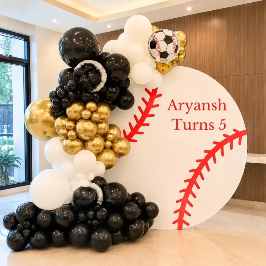 Football Theme Birthday Decoration — decoration setup in Pune